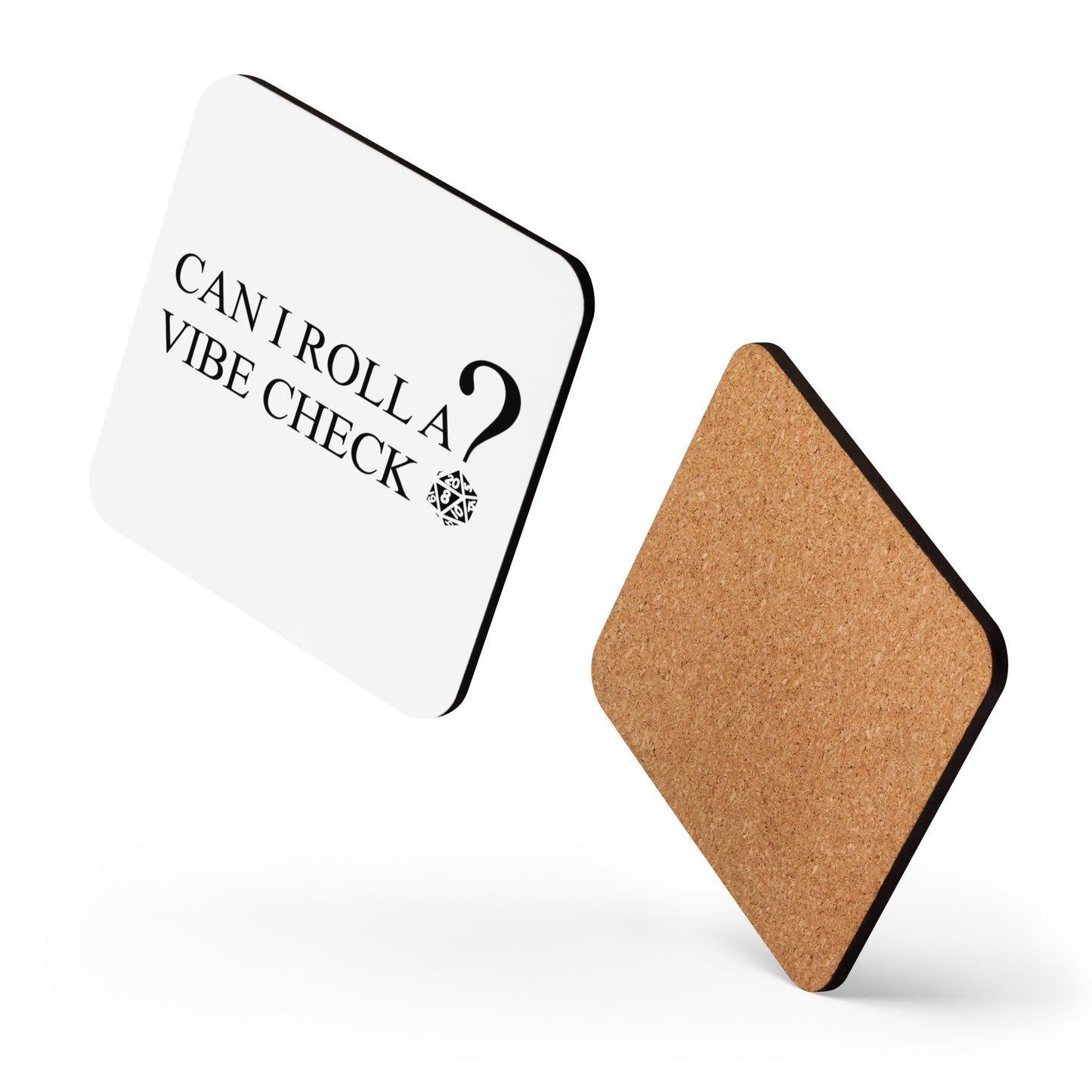 Vibe Check Cork-Back Coaster