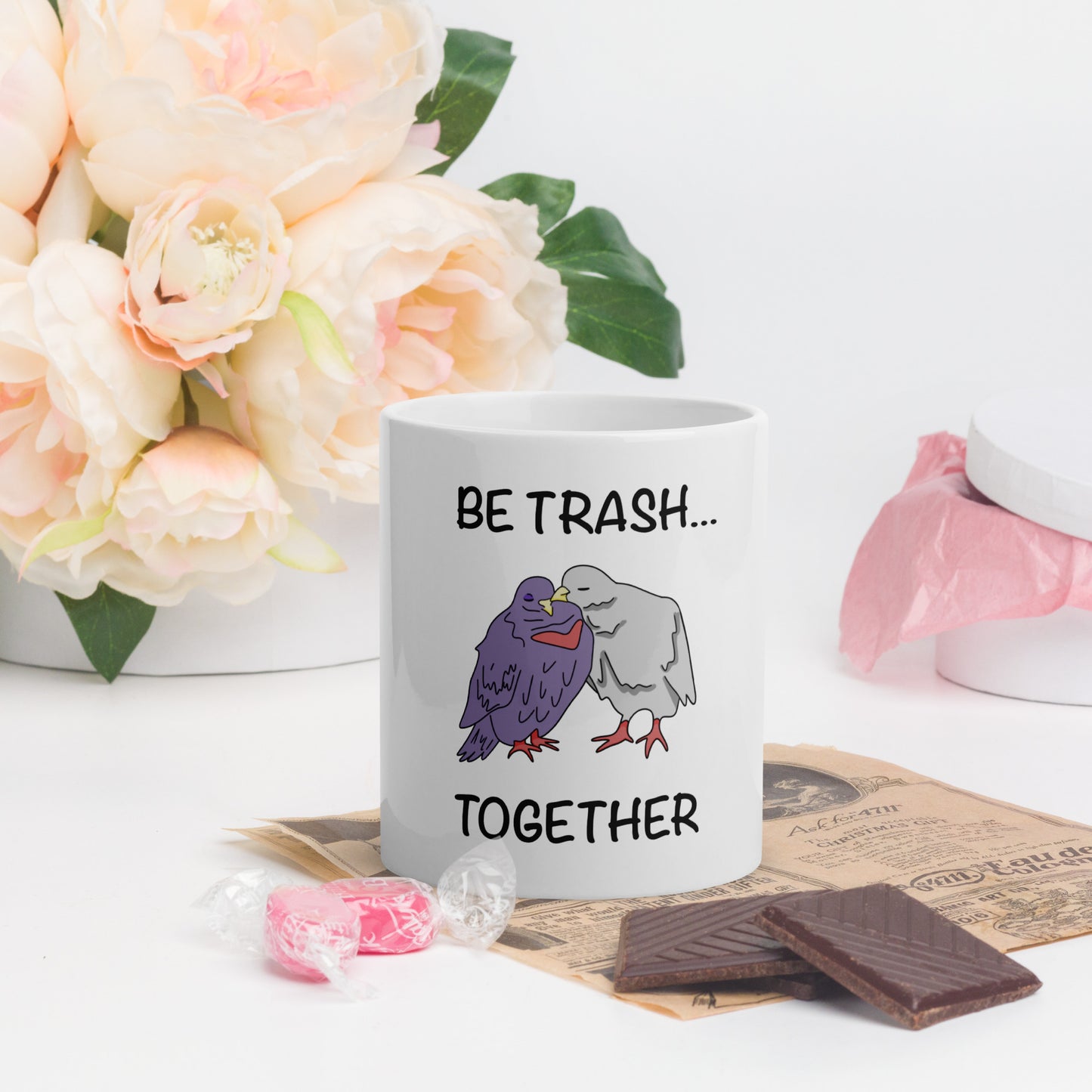 Be Trash… Together White Glossy Mug