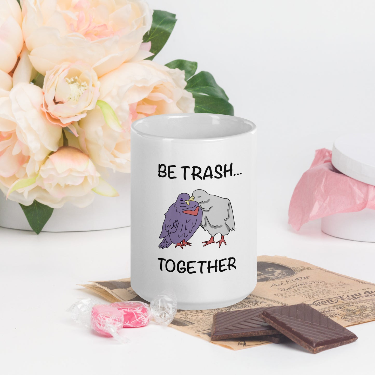 Be Trash… Together White Glossy Mug